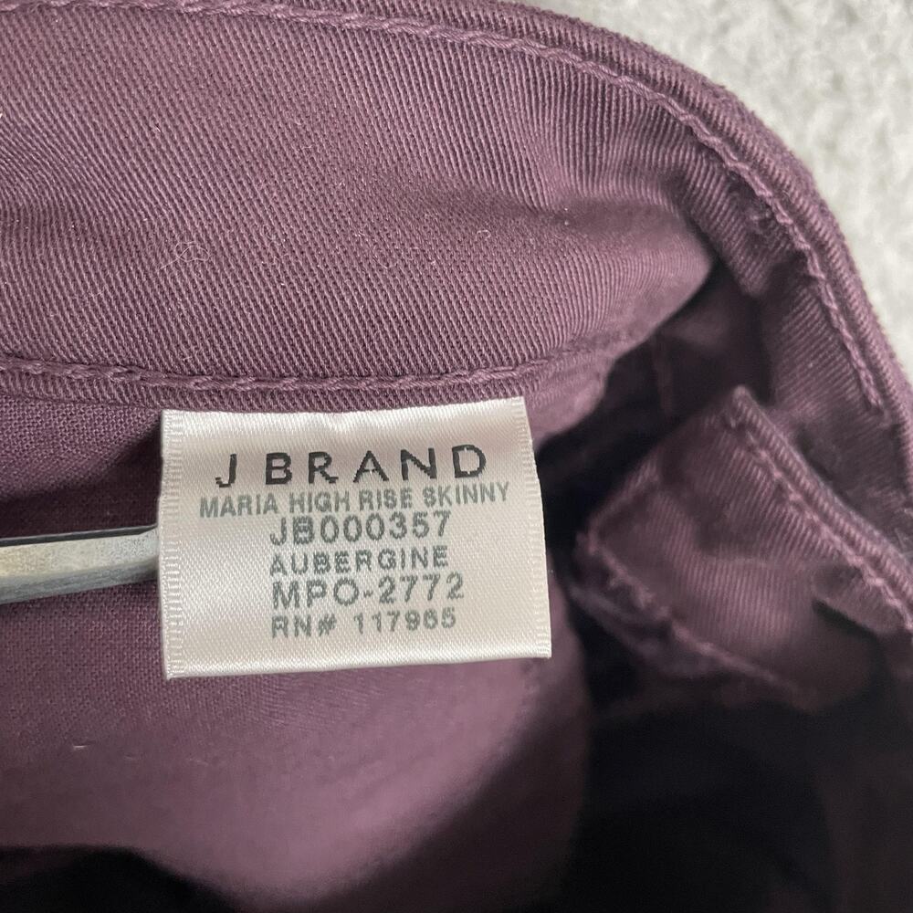 J Brand Pants Womens 24 Maria High Rise Skinny Velvet Stretch Fall Luxe Jeans - Picture 10 of 14
